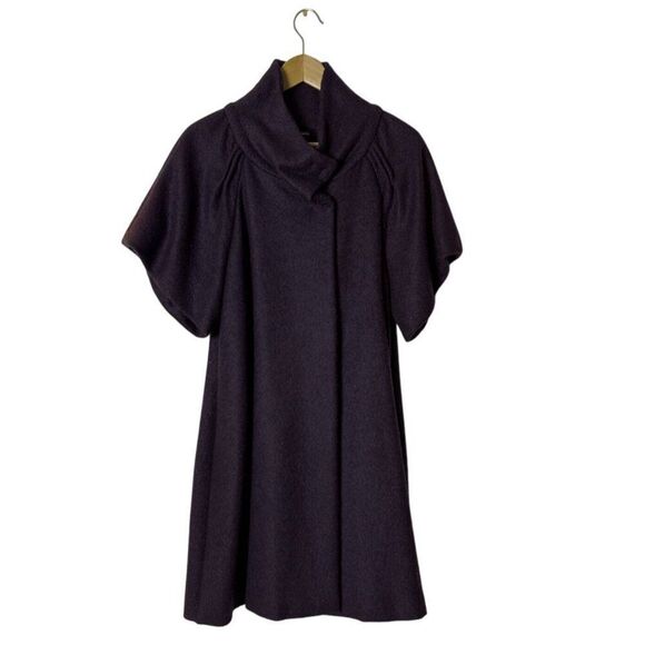 MAX&Co Purple Wool Blend Short Sleeve Coat Womens Size M - Picture 1 of 11